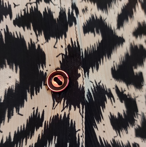 Leopard Print Button Up Blouse - Picture 3 of 5